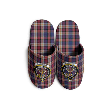 Carnegie Tartan Home Slippers with Family Crest