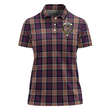 Carnegie Tartan Polo Shirt with Family Crest For Women