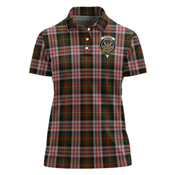 Carnegie Dress Tartan Polo Shirt with Family Crest For Women