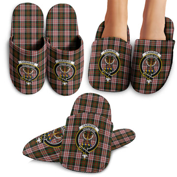 Carnegie Dress Tartan Home Slippers with Family Crest