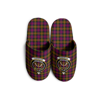 Carnegie Modern Tartan Home Slippers with Family Crest