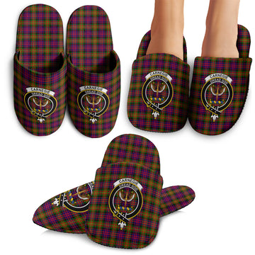 Carnegie Modern Tartan Home Slippers with Family Crest
