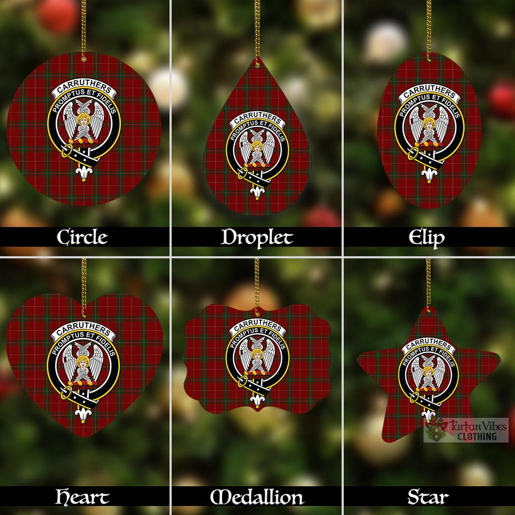 Carnegie Ancient Tartan Crest Christmas Ceramic Ornament