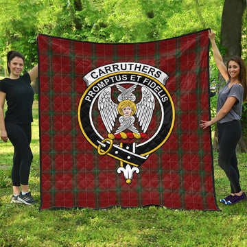 Carruthers Tartan Quilt with Family Crest