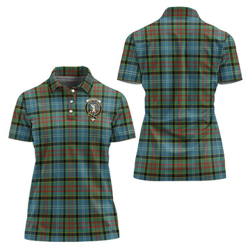 Cathcart Tartan Polo Shirt with Family Crest For Women