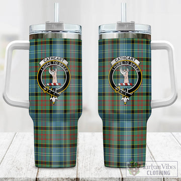 Cathcart Tartan and Family Crest Tumbler with Handle