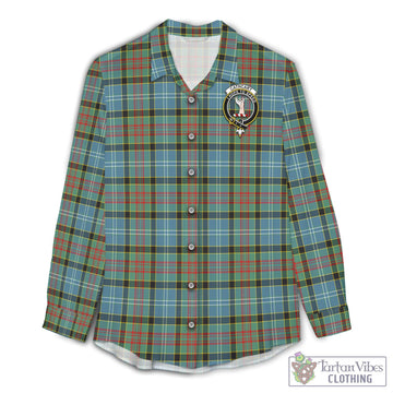 Cathcart Tartan Womens Casual Shirt with Family Crest