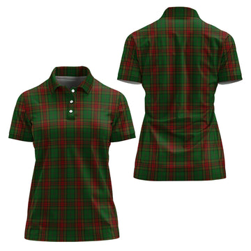 Cavan County Ireland Tartan Polo Shirt For Women