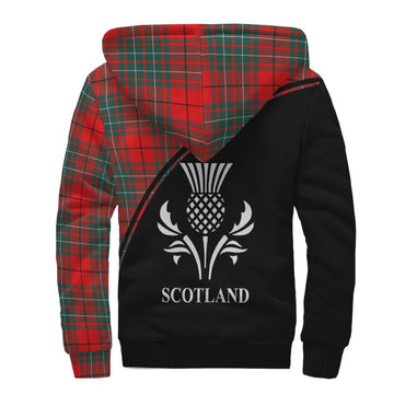 Cheyne Tartan Sherpa Hoodie with Family Crest Curve Style