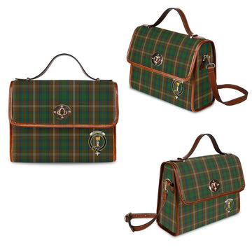 Chisholm Hunting Tartan Waterproof Canvas Bag with Family Crest