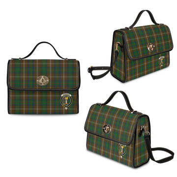Chisholm Hunting Tartan Waterproof Canvas Bag with Family Crest