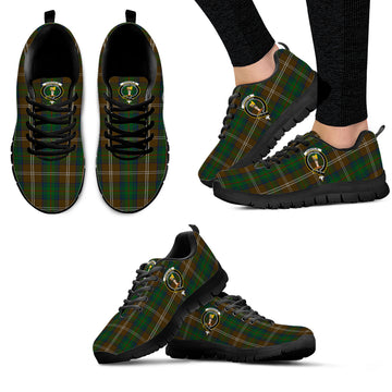 Chisholm Hunting Tartan Sneakers with Family Crest