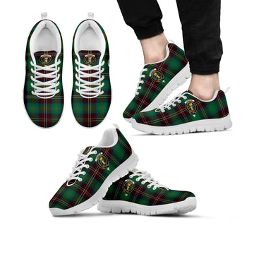 Chisholm Hunting Ancient Tartan Sneakers with Family Crest