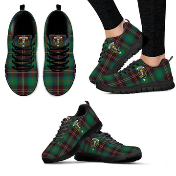 Chisholm Hunting Ancient Tartan Sneakers with Family Crest