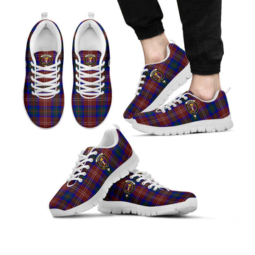 Chisholm Hunting Modern Tartan Sneakers with Family Crest