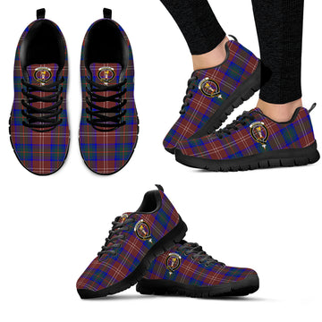 Chisholm Hunting Modern Tartan Sneakers with Family Crest