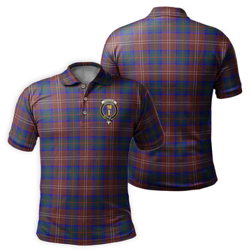 Chisholm Hunting Modern Tartan Men's Polo Shirt with Family Crest