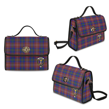 Chisholm Hunting Modern Tartan Waterproof Canvas Bag with Family Crest