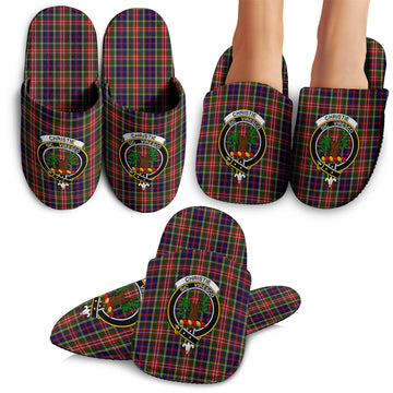 Christie Tartan Home Slippers with Family Crest