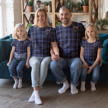 Clark Tartan T-Shirt with Family Crest