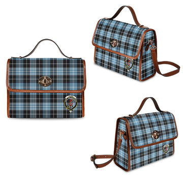 Clark Ancient Tartan Waterproof Canvas Bag with Family Crest