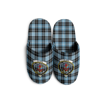 Clark Ancient Tartan Home Slippers with Family Crest