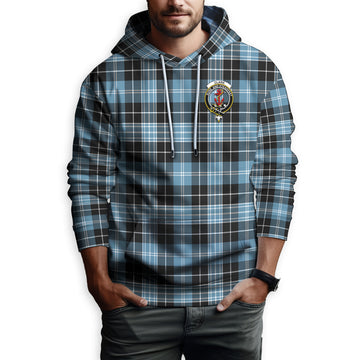 Clark Ancient Tartan Hoodie with Family Crest