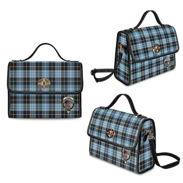 Clark Ancient Tartan Waterproof Canvas Bag with Family Crest