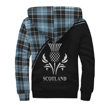 Clark Ancient Tartan Sherpa Hoodie with Family Crest Curve Style