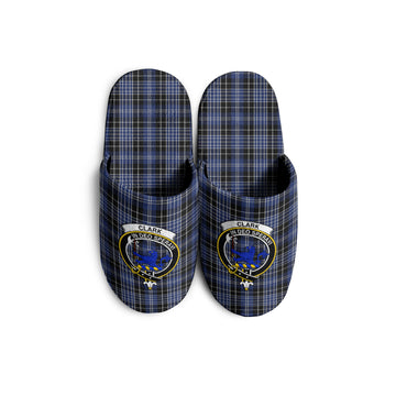 Clark (Lion) Tartan Home Slippers with Family Crest