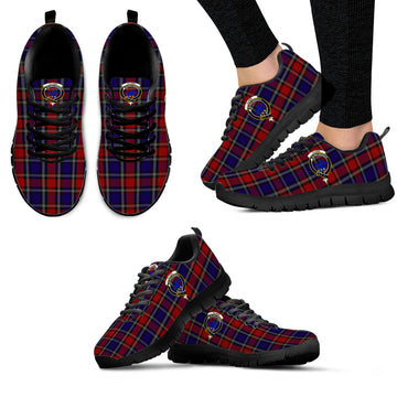 Clark (Lion) Red Tartan Sneakers with Family Crest