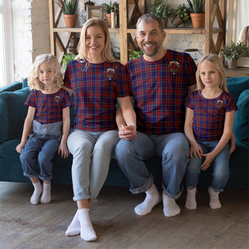 Clark Red Tartan T-Shirt with Family Crest