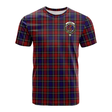 Clark Red Tartan T-Shirt with Family Crest