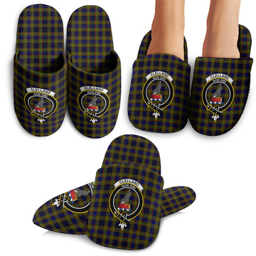 Clelland Modern Tartan Home Slippers with Family Crest