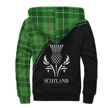 Clephan Tartan Sherpa Hoodie with Family Crest Curve Style