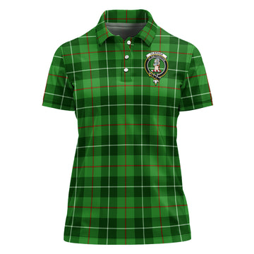 Clephan Tartan Polo Shirt with Family Crest For Women