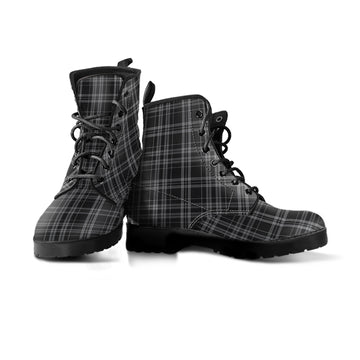 Clergy Grey Tartan Leather Boots