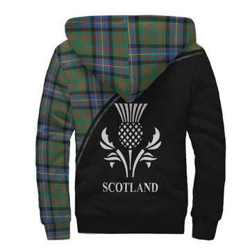 Cochrane Ancient Tartan Sherpa Hoodie with Family Crest Curve Style