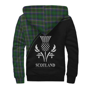 Cockburn Tartan Sherpa Hoodie with Family Crest Curve Style