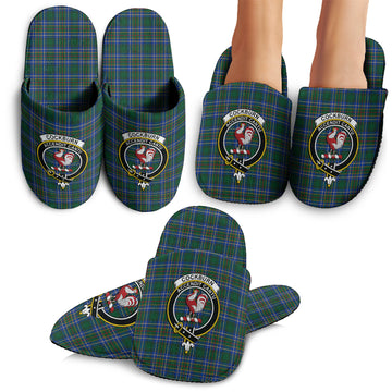 Cockburn Ancient Tartan Home Slippers with Family Crest