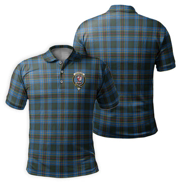 Cockburn Modern Tartan Men's Polo Shirt with Family Crest