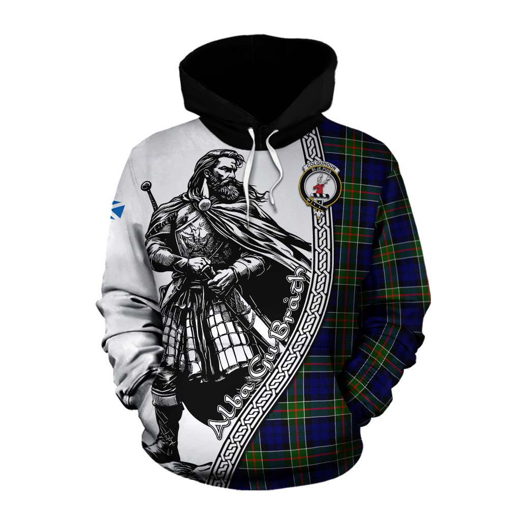 Colquhoun Tartan Crest Premium Blanket - Thistle Style main image 1