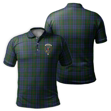 Colquhoun Tartan Men's Polo Shirt with Family Crest