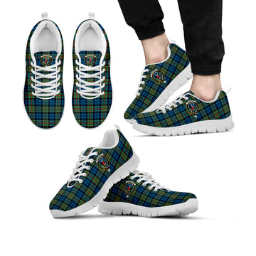 Colquhoun Ancient Tartan Sneakers with Family Crest