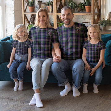 Colquhoun Dress Tartan T-Shirt with Family Crest