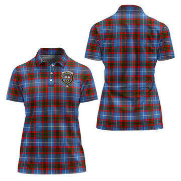 Congilton Tartan Polo Shirt with Family Crest For Women