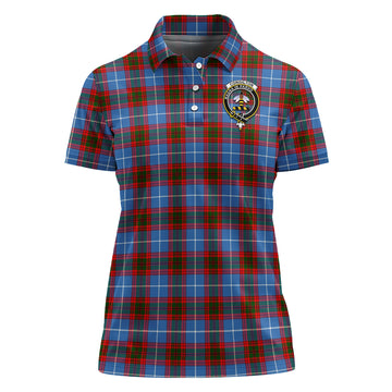 Congilton Tartan Polo Shirt with Family Crest For Women