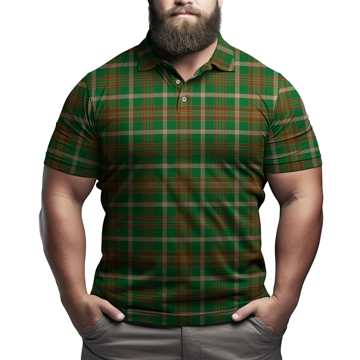 Tartan Polo, Chalmers Plaid Mens Polo Shirt main image 1