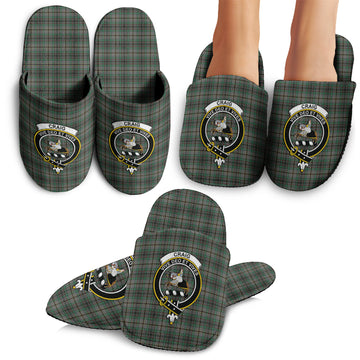 Craig Tartan Home Slippers with Family Crest