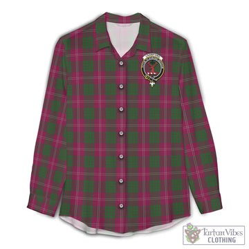 Crawford Tartan Womens Casual Shirt with Family Crest